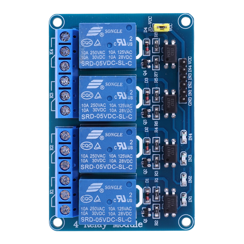 Relay Module 4 Channel - لوحة توسعة ريلاي 4 قنوات 5