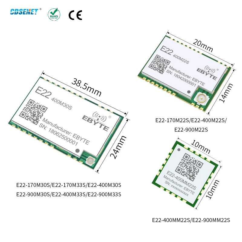 Lora Rfm95 - 170/433/868/915 ميجا هرتز LoRa SX1262 جهاز
