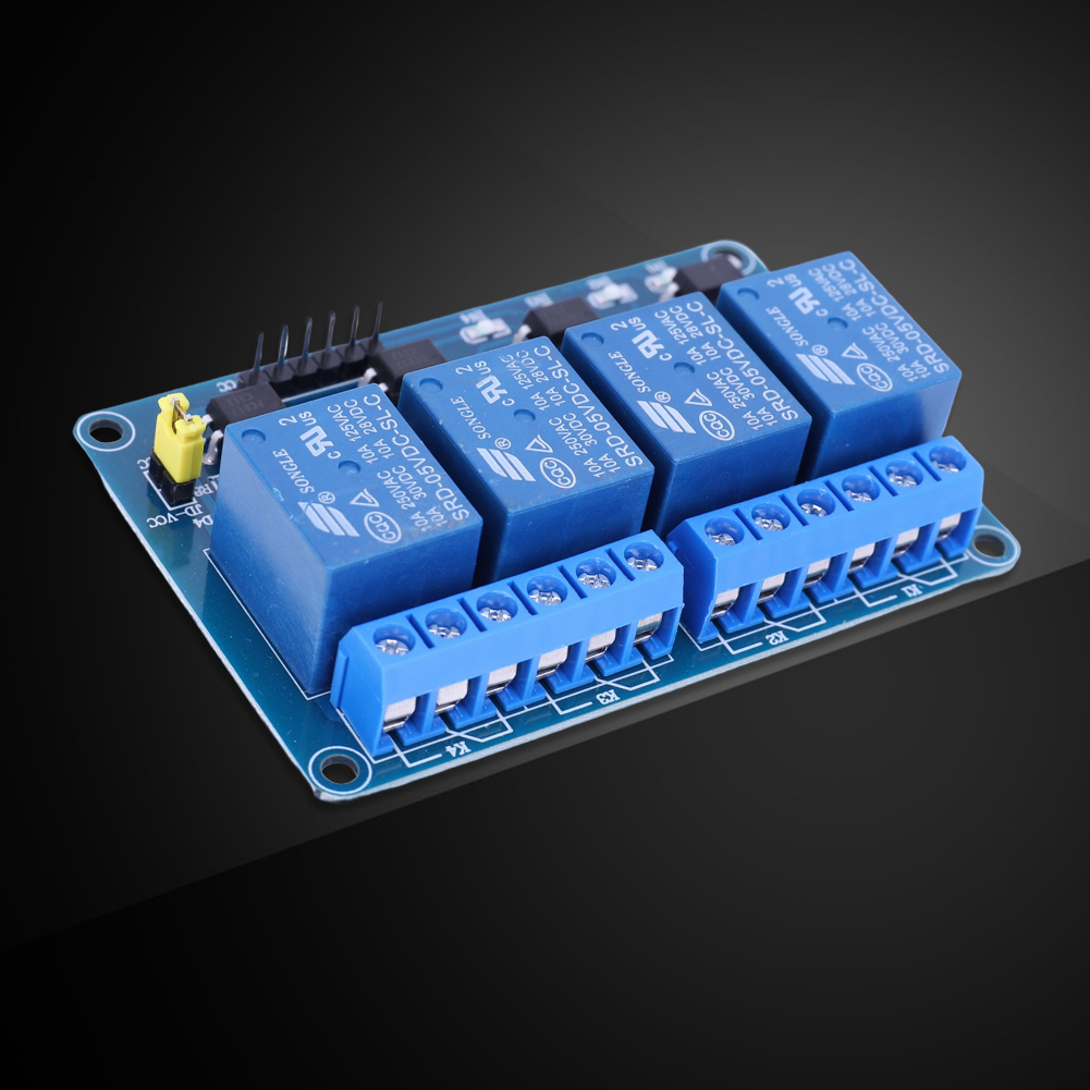 لوحة توسعة ريلاي 4 قنوات 5 فول - مراجعة Relay Module 4 Channel وسعره