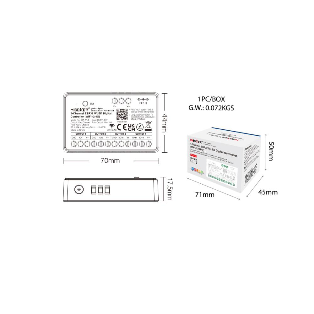 وحدة تحكم Miboxer SPIW5-4 5 في - مراجعة Ws2812B وسعره