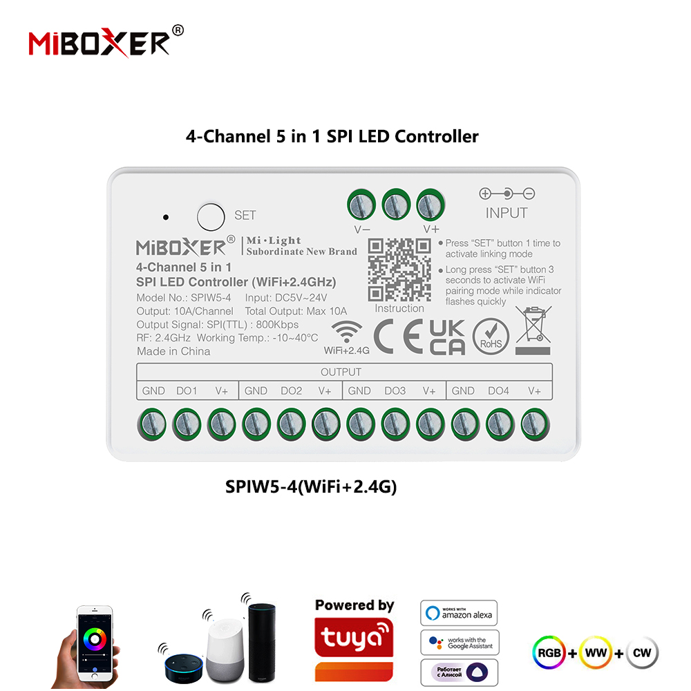 وحدة تحكم Miboxer SPIW5-4 5 في - مراجعة Ws2812B وسعره