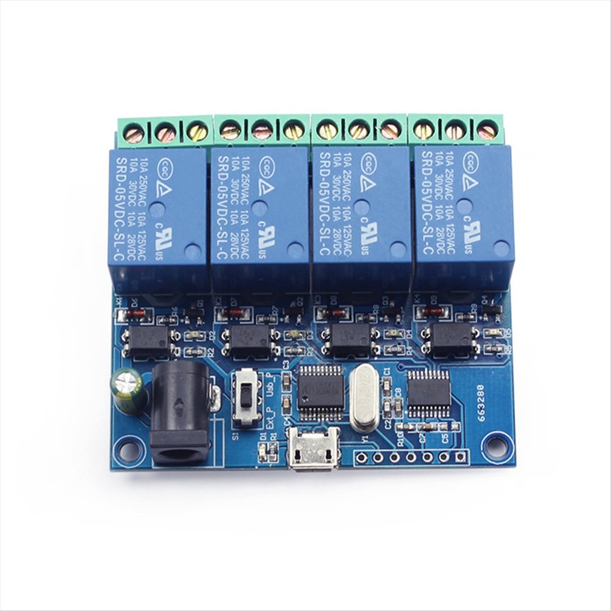 وحدة ريلاي USB رباعية القنوات  - مراجعة Relay Module 4 Channel وسعره