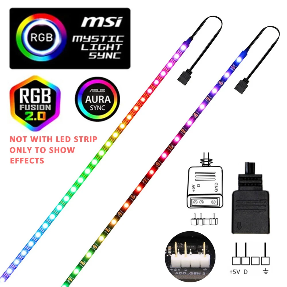 SATA موليكس RGB تحكم 5 فولت 3P - مراجعة Ws2812B Strip 5V وسعره