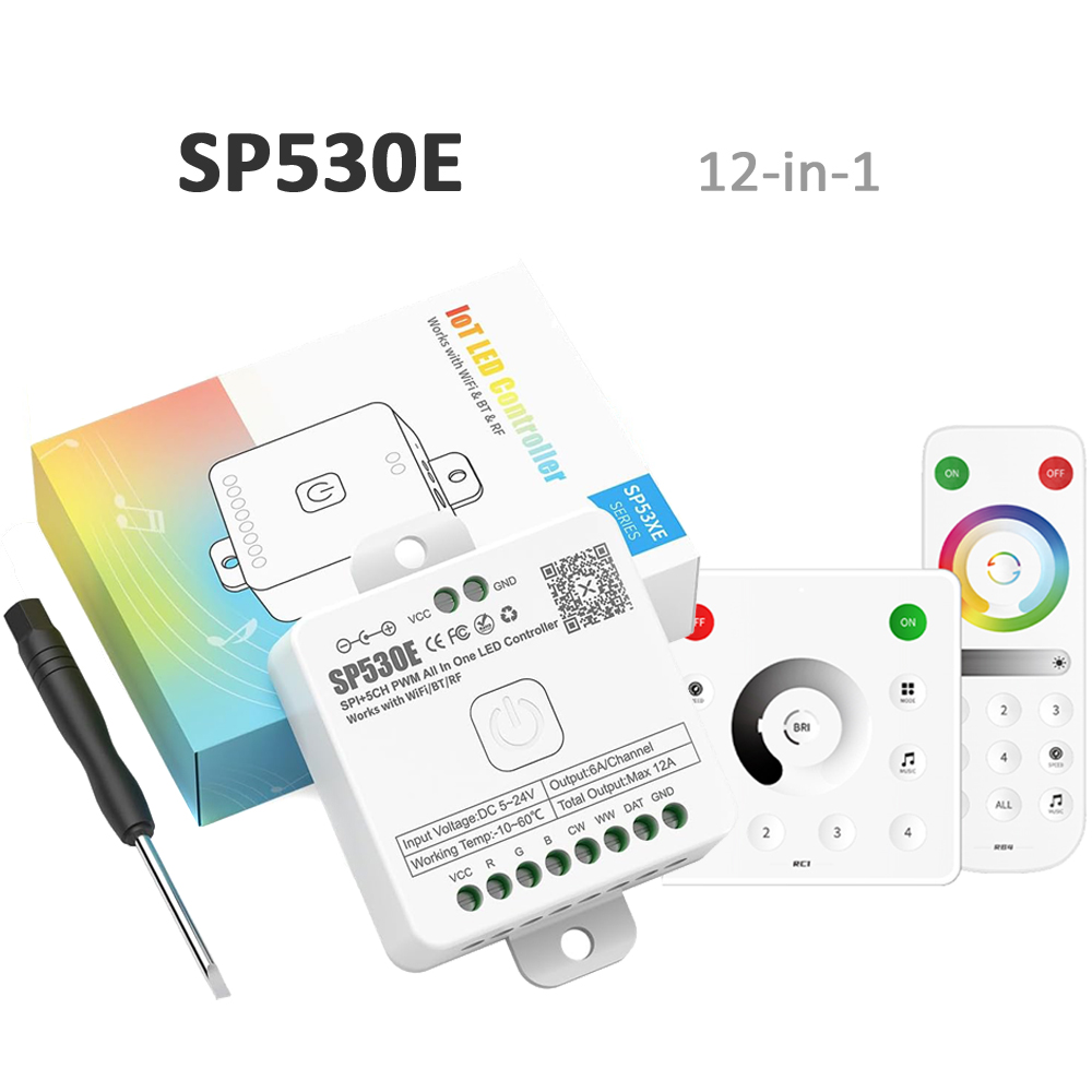 وحدة تحكم LED واي فاي بلوتوث S - مراجعة Ws2812B Strip 5V وسعره