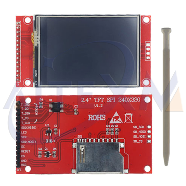 SPI شاشة تسلسلية مع اللمس 1.8  - مراجعة Tft Display 2.4 وسعره