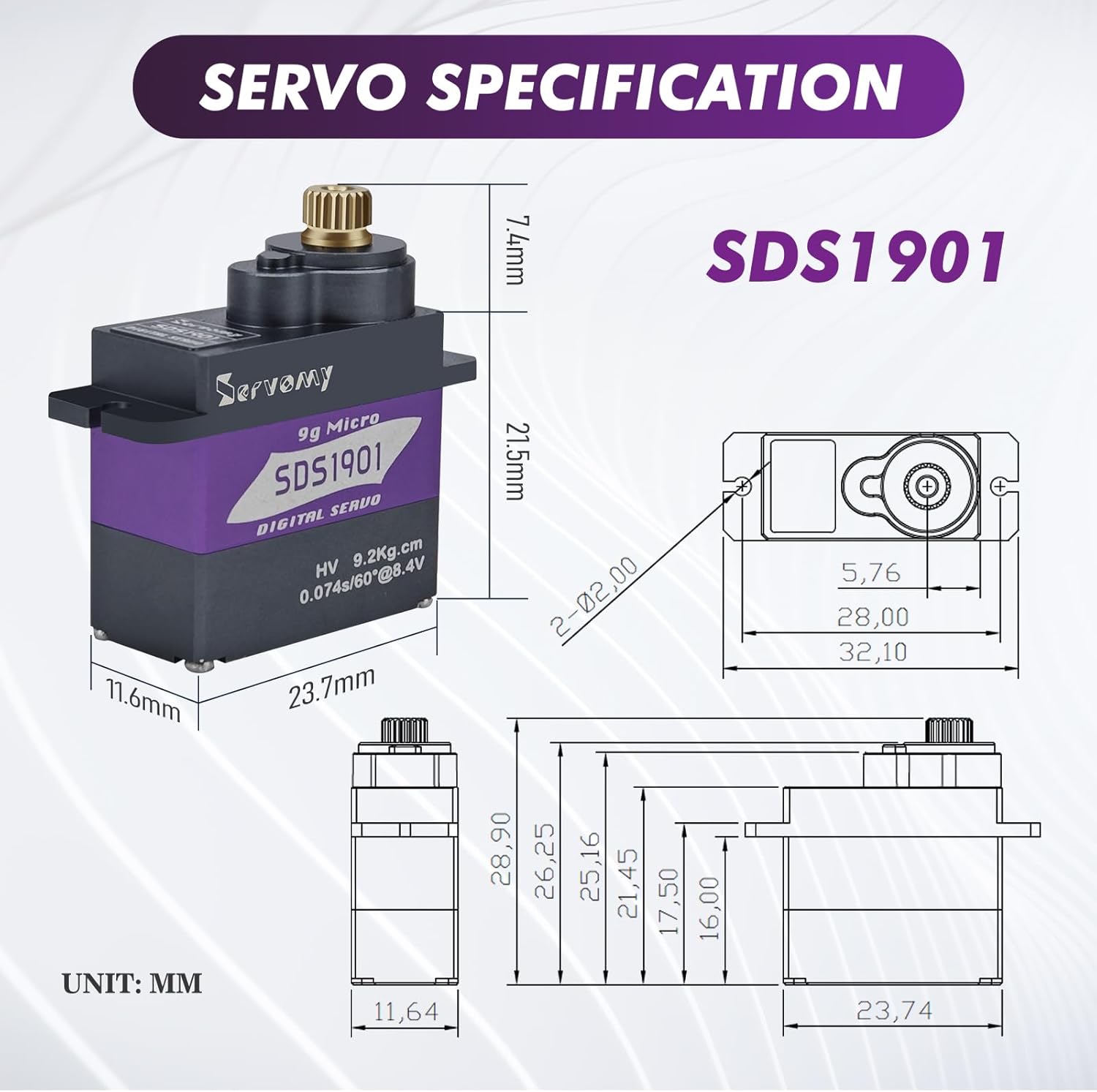 SERVOMY-SDS1901 Digital 9G Mic - مراجعة Servo Sg90 وسعره