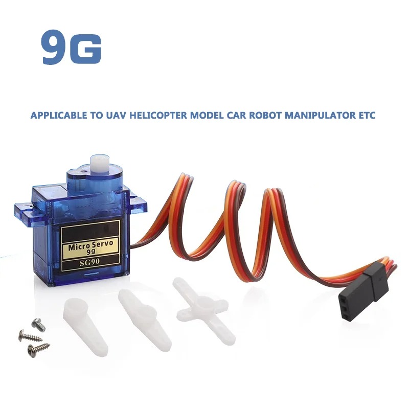محرك سيرفو صغير SG90 9G بتروس  - مراجعة Servo Sg90 وسعره