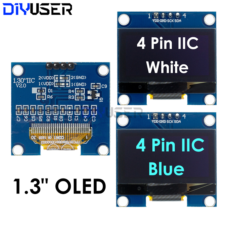 وحدة عرض OLED مقاس 1.3 بوصة من - مراجعة Ssd1306 وسعره