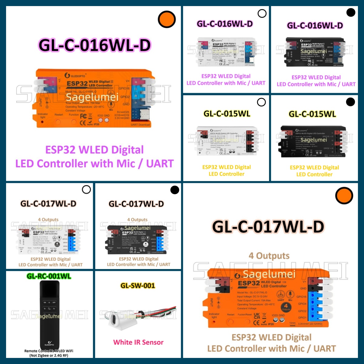 RGB IC ESP32 WLED LED تحكم هيئ - مراجعة Ws2812B وسعره